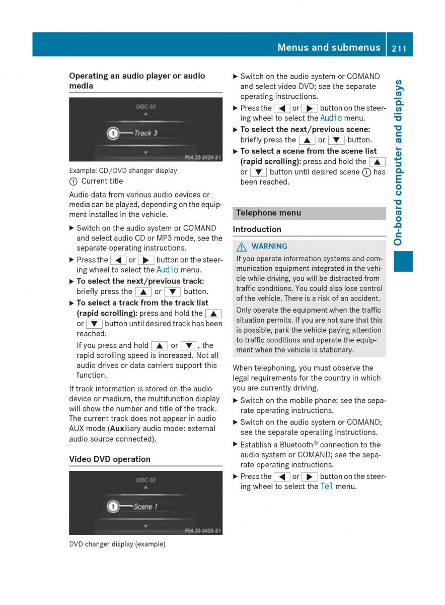 Mercedes GLA W212 X156 owners manual / page 213