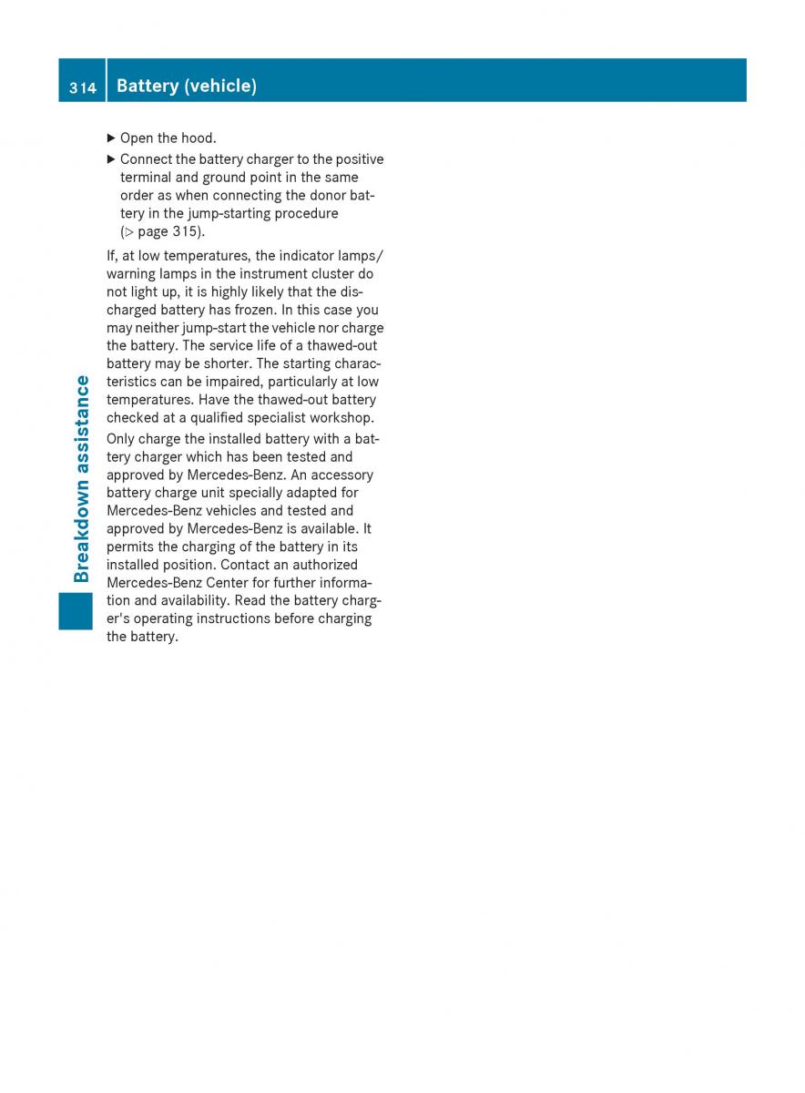 Mercedes GLA W212 X156 owners manual / page 316