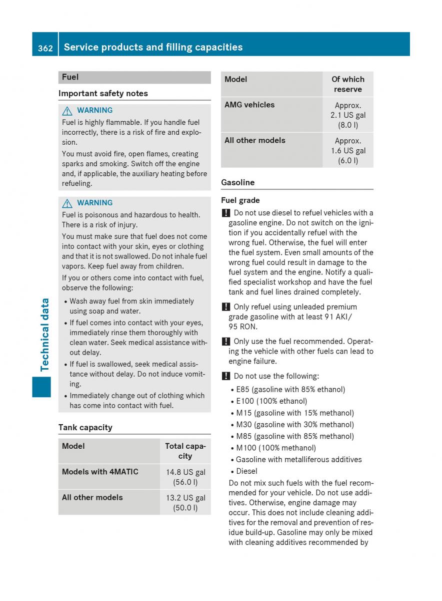 Mercedes GLA W212 X156 owners manual / page 364