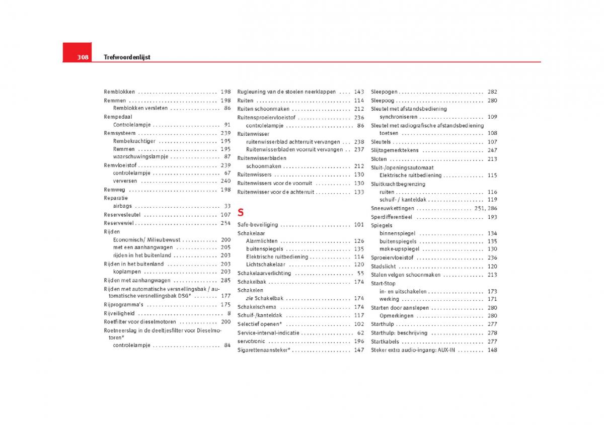 manual  Seat Leon III 3 handleiding / page 311