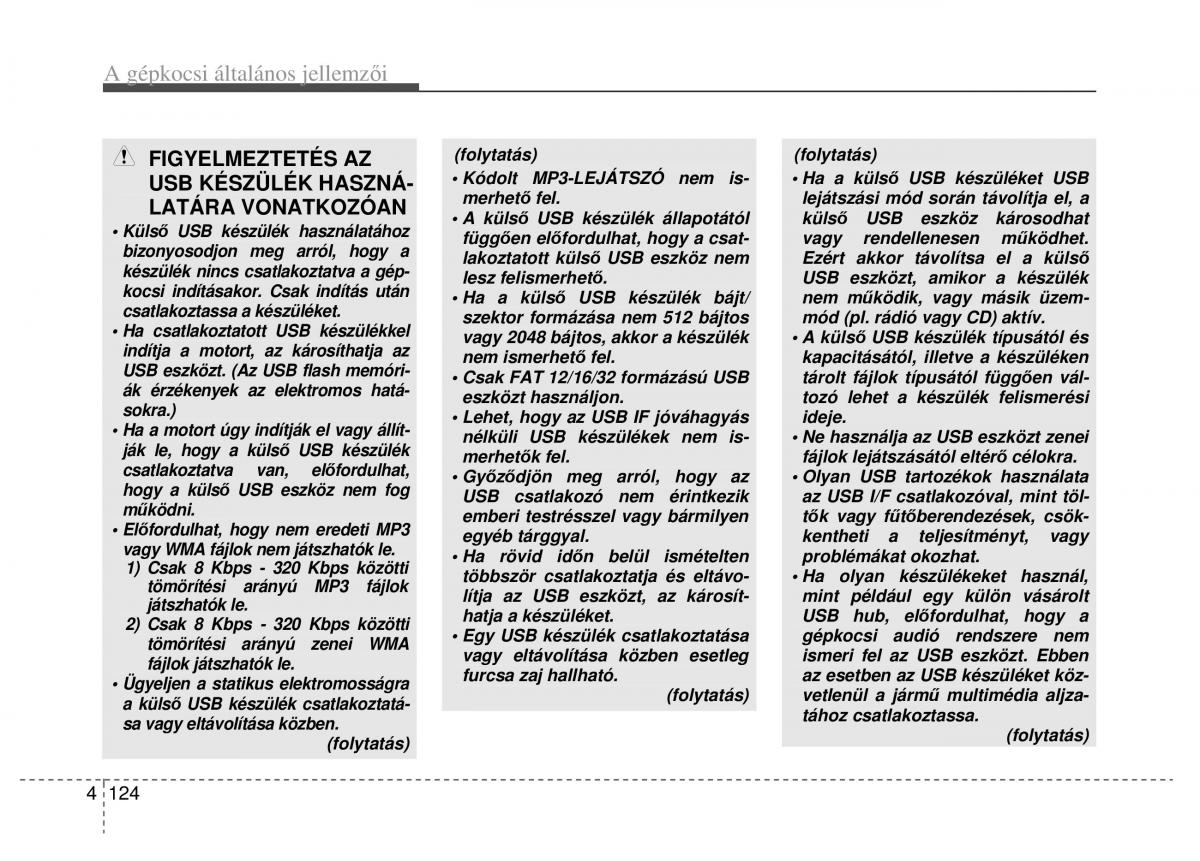 Hyundai ix20 Kezelesi utmutato / page 206