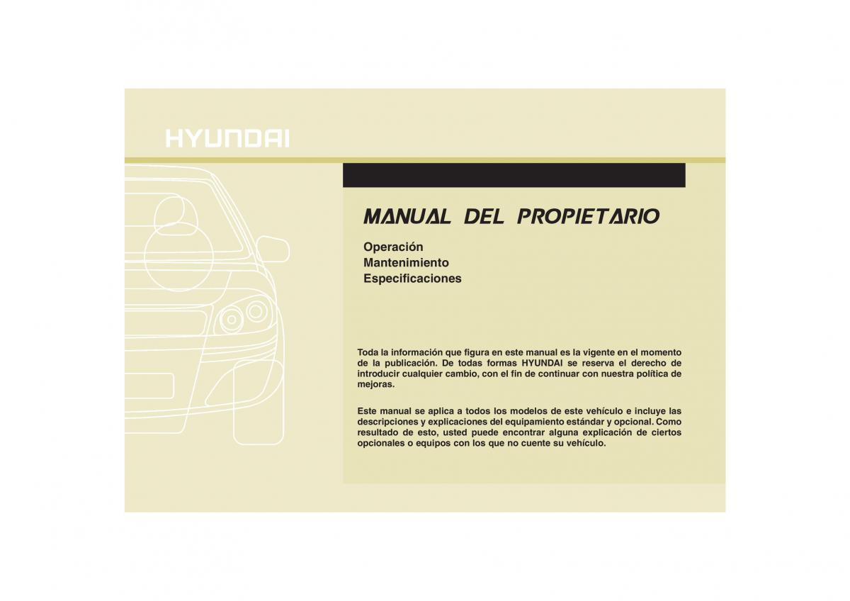 Hyundai ix35 Tucson II 2 manual del propietario / page 1