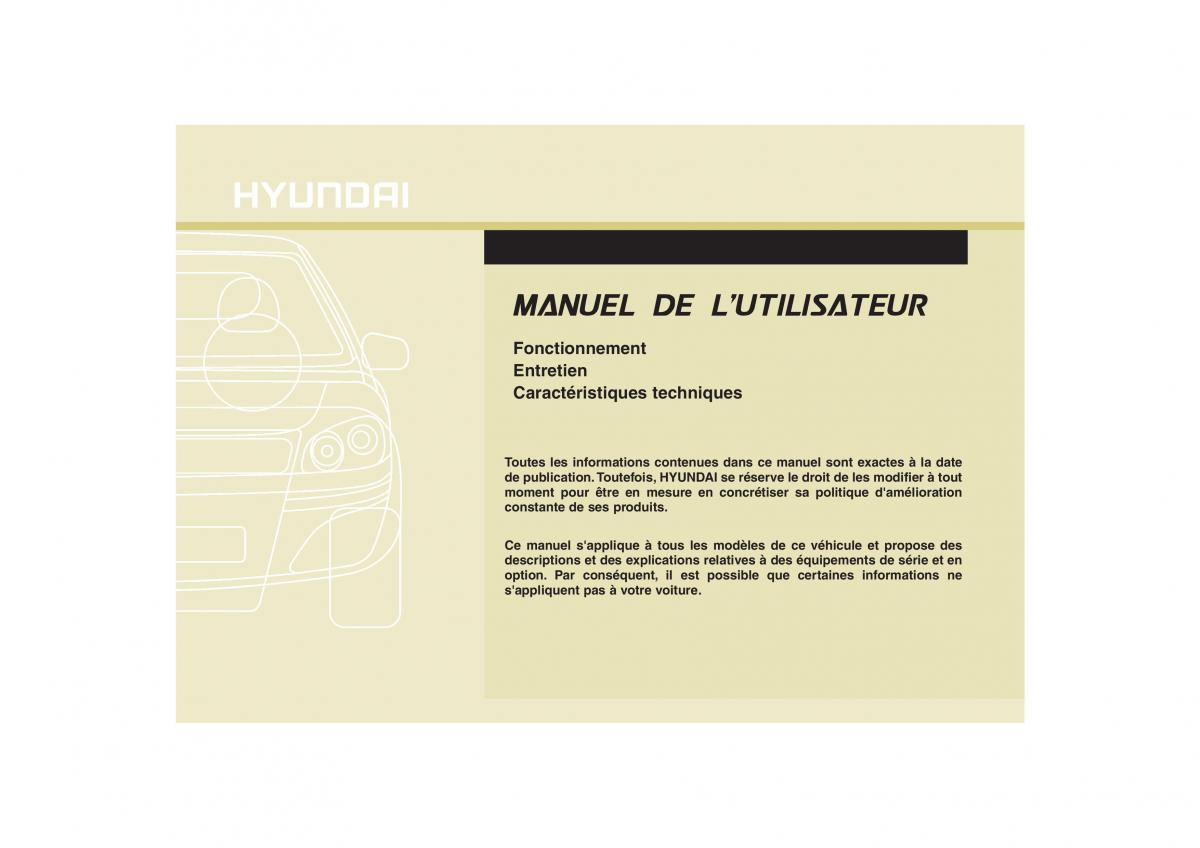 Hyundai ix35 Tucson II 2 manuel du proprietaire / page 1