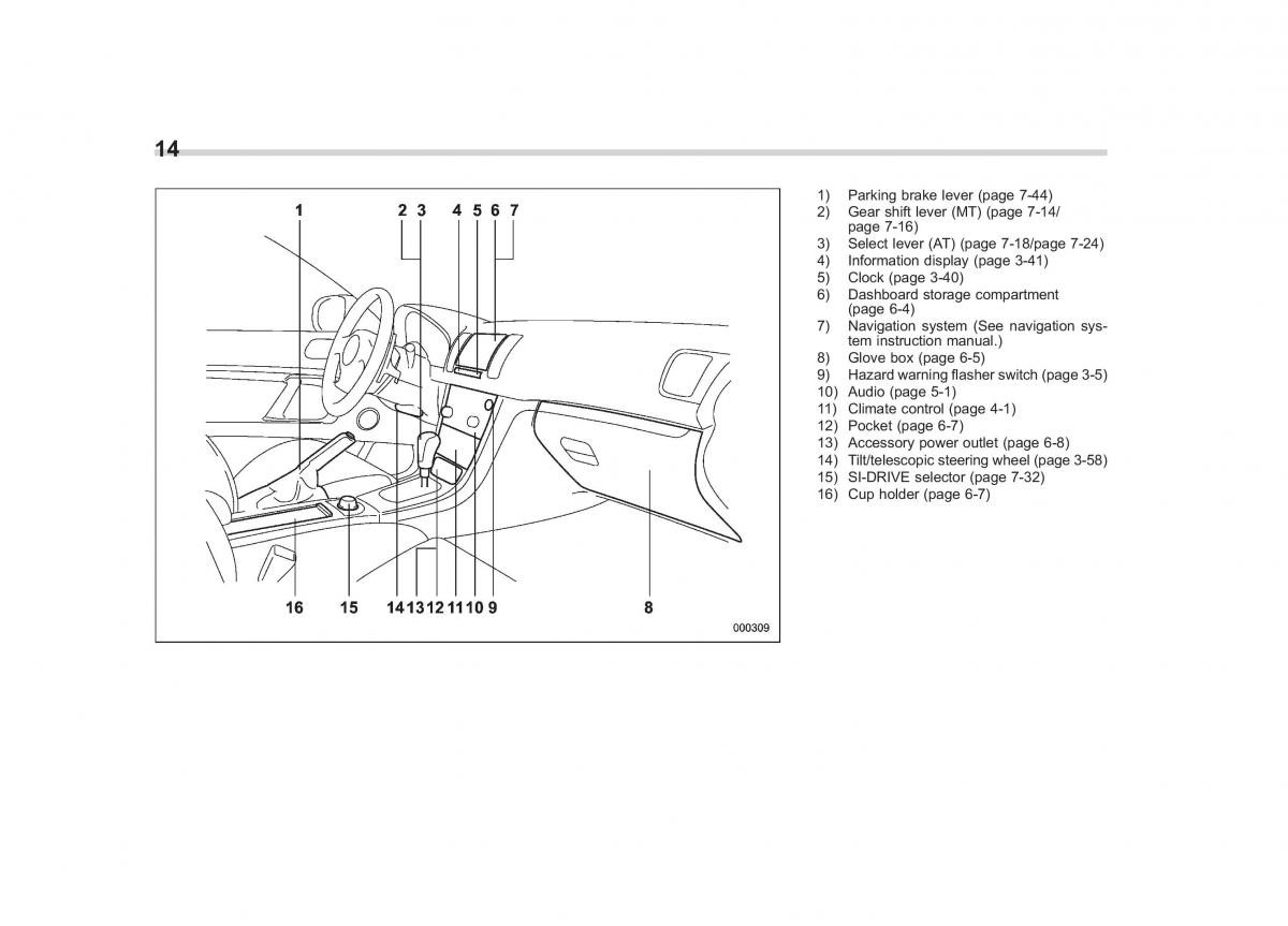 Subaru Outback Legacy III 3 owners manual / page 16