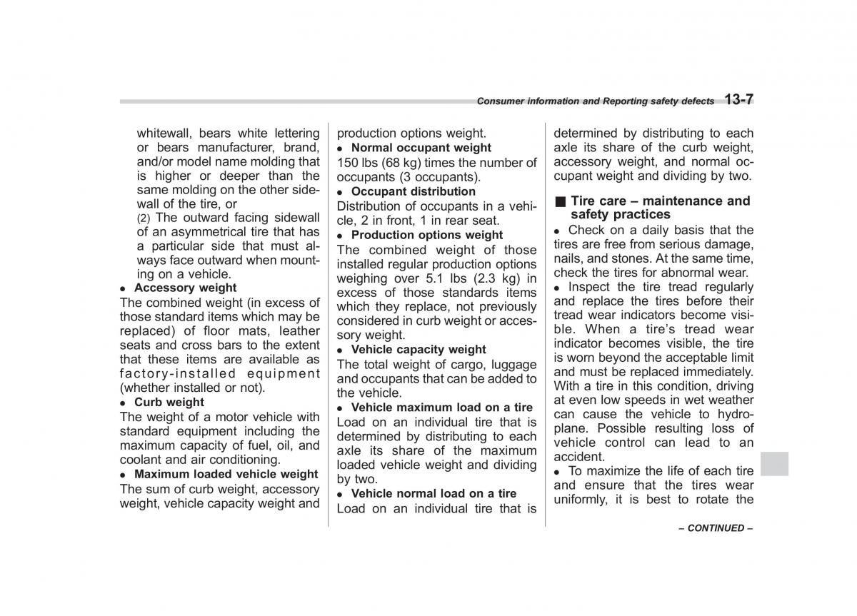 Subaru Outback Legacy III 3 owners manual / page 424