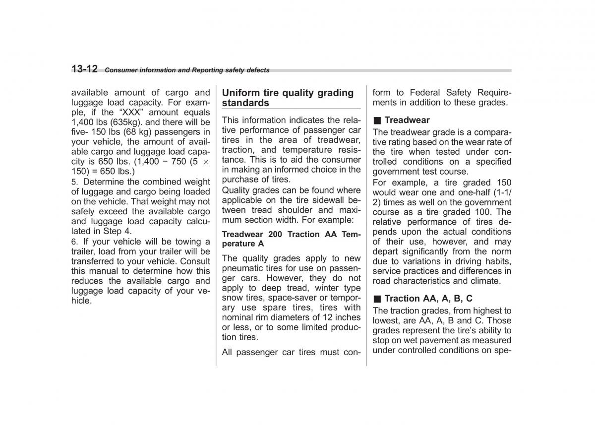 Subaru Outback Legacy III 3 owners manual / page 429