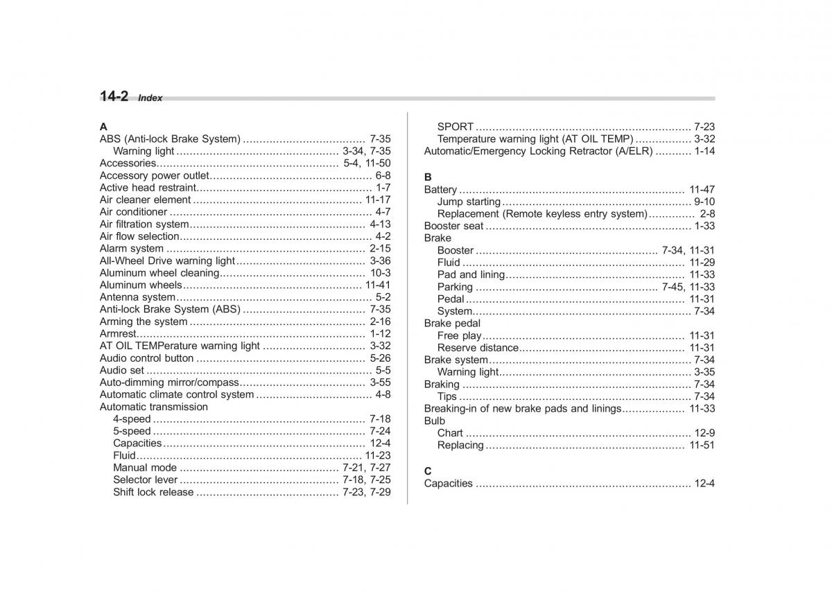 Subaru Outback Legacy III 3 owners manual / page 433