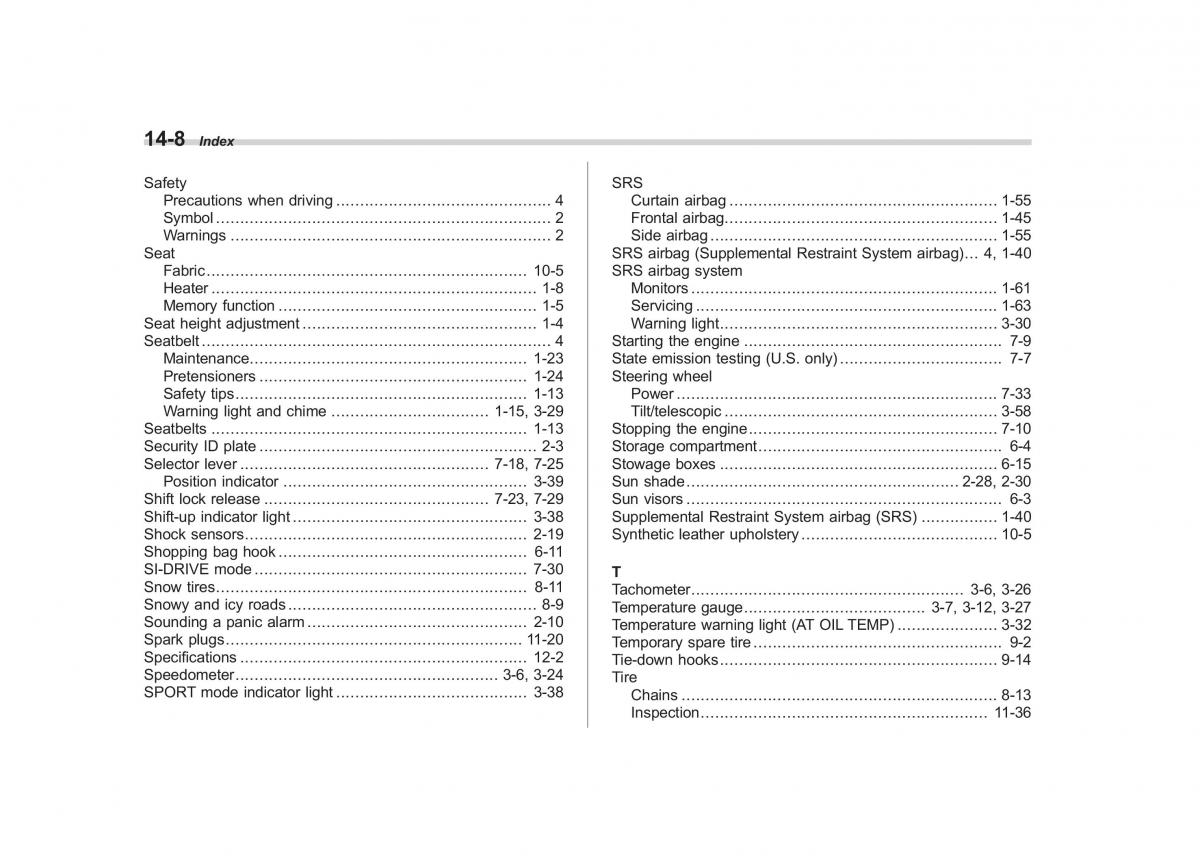 Subaru Outback Legacy III 3 owners manual / page 439