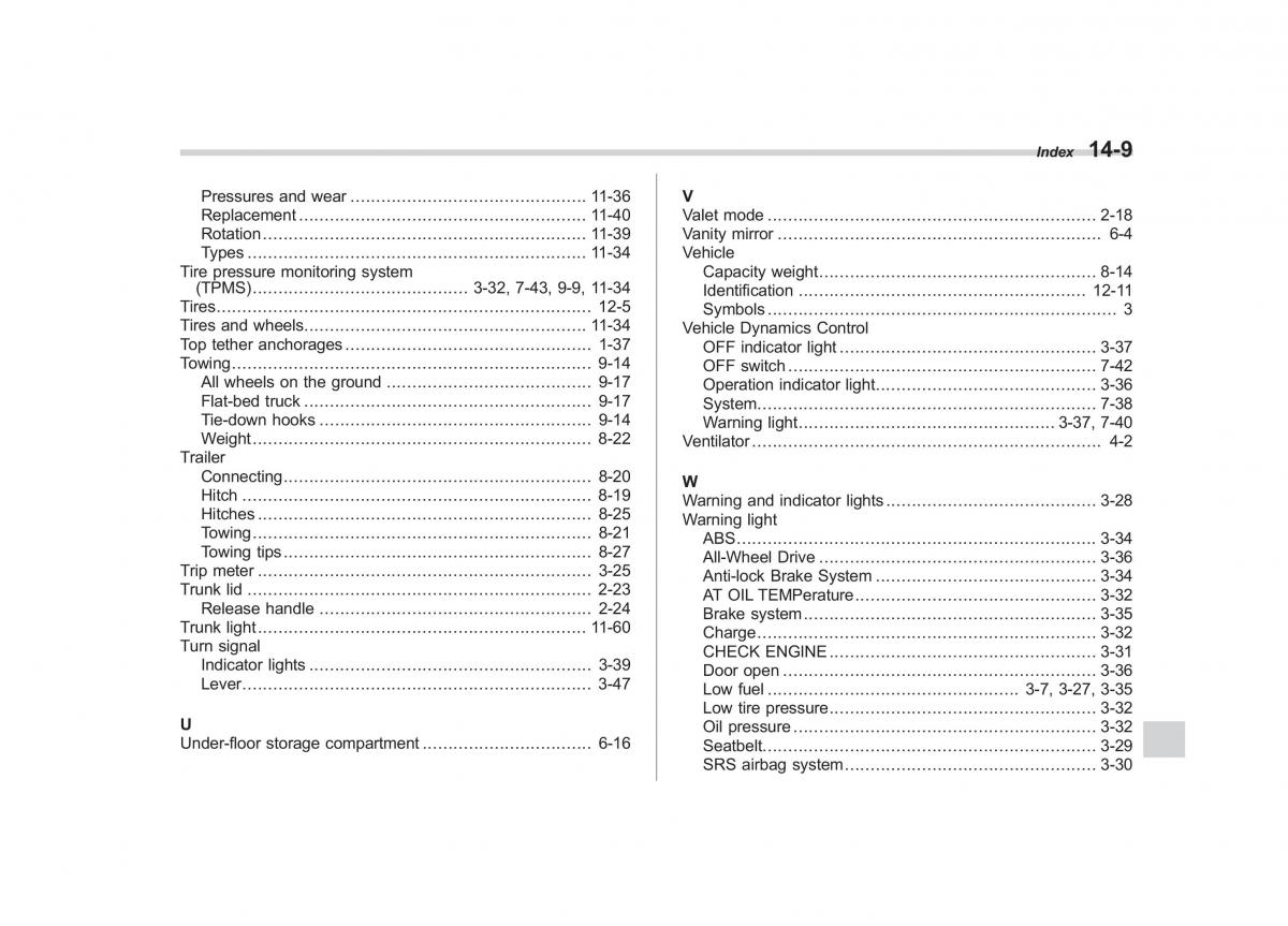 Subaru Outback Legacy III 3 owners manual / page 440