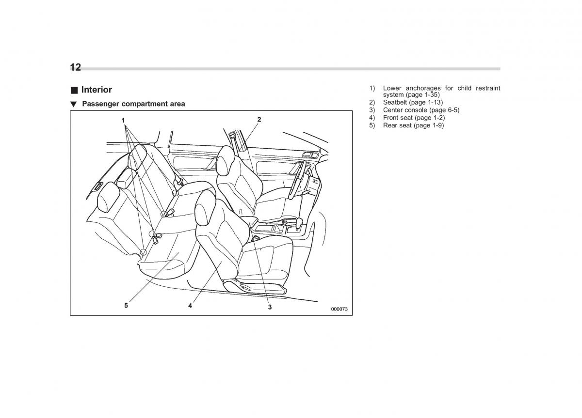 Subaru Outback Legacy III 3 owners manual / page 14