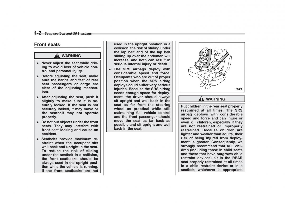 Subaru Outback Legacy IV 4 owners manual / page 25