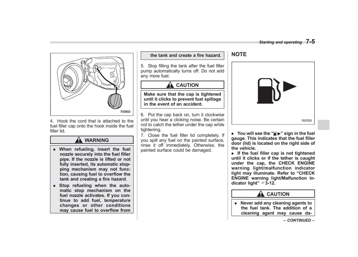 Subaru Outback Legacy IV 4 owners manual / page 282