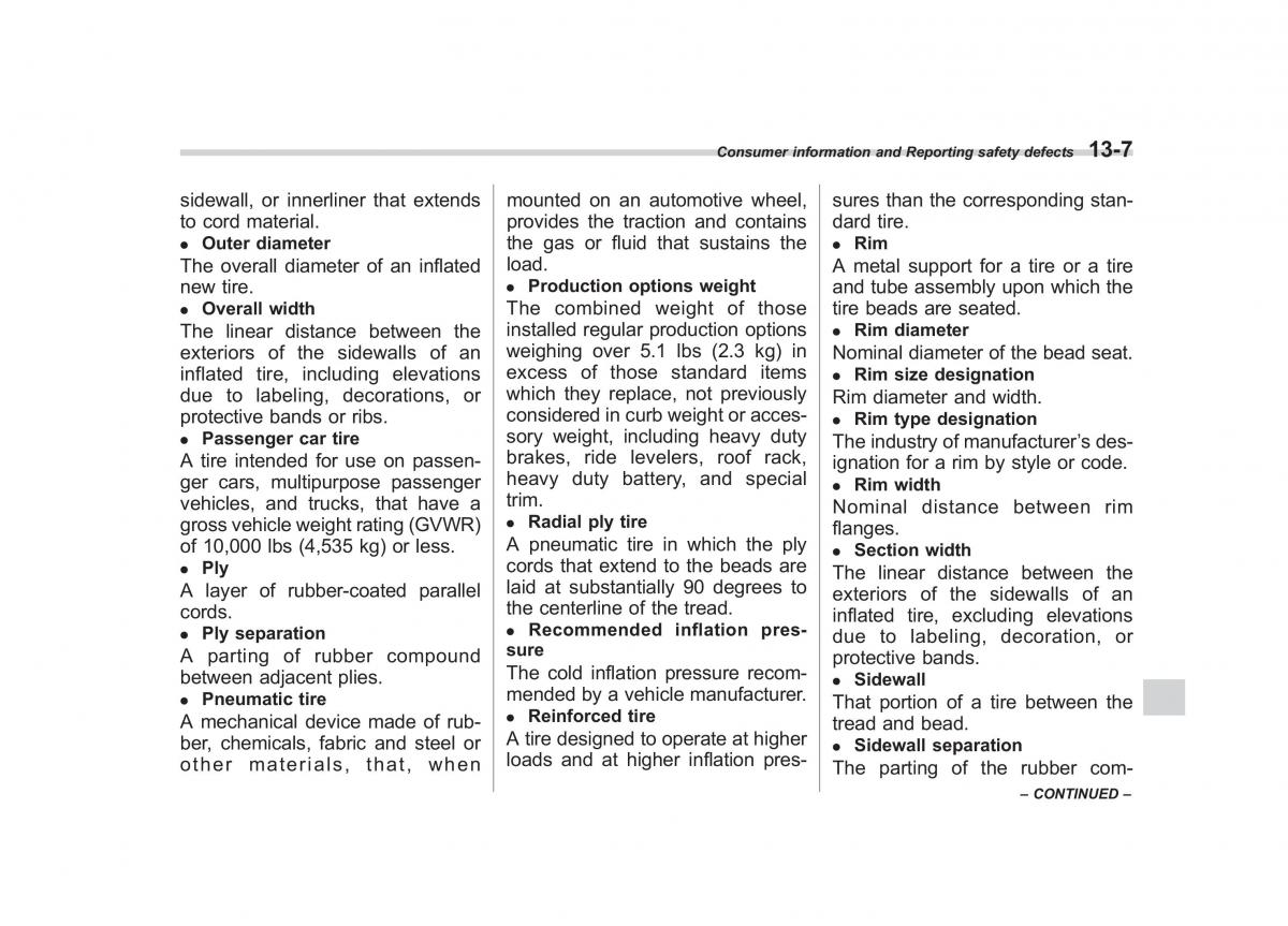 Subaru Outback Legacy IV 4 owners manual / page 452