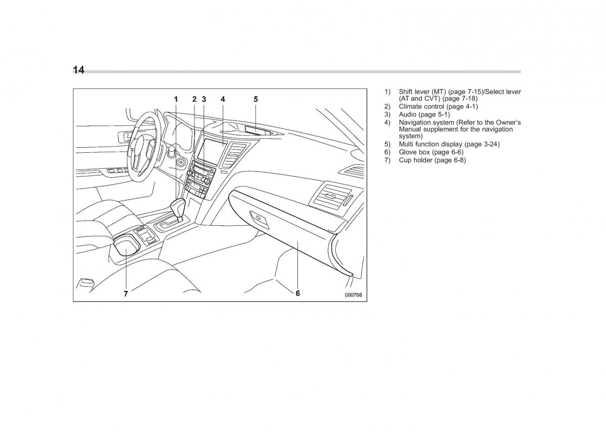 Subaru Outback Legacy IV 4 owners manual / page 17