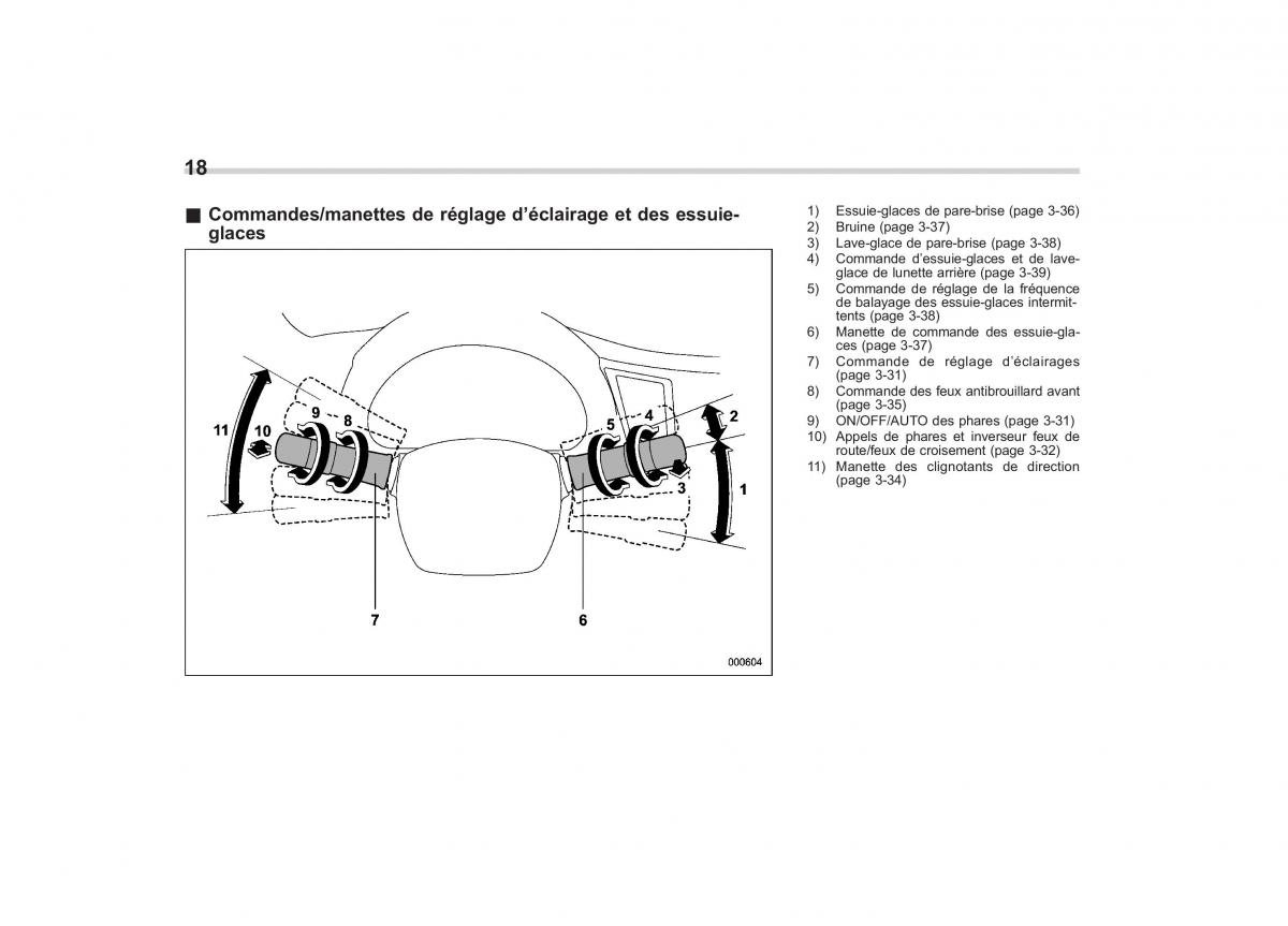 manual  Subaru Outback Legacy IV 4 manuel du proprietaire / page 21