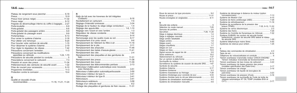 manual  Subaru Outback Legacy IV 4 manuel du proprietaire / page 499