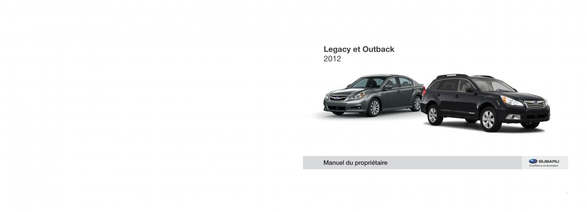 manual  Subaru Outback Legacy IV 4 manuel du proprietaire / page 1