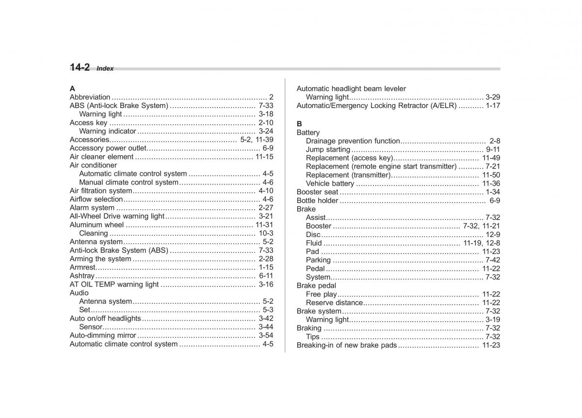 Subaru Outback Legacy V 5 owners manual / page 569