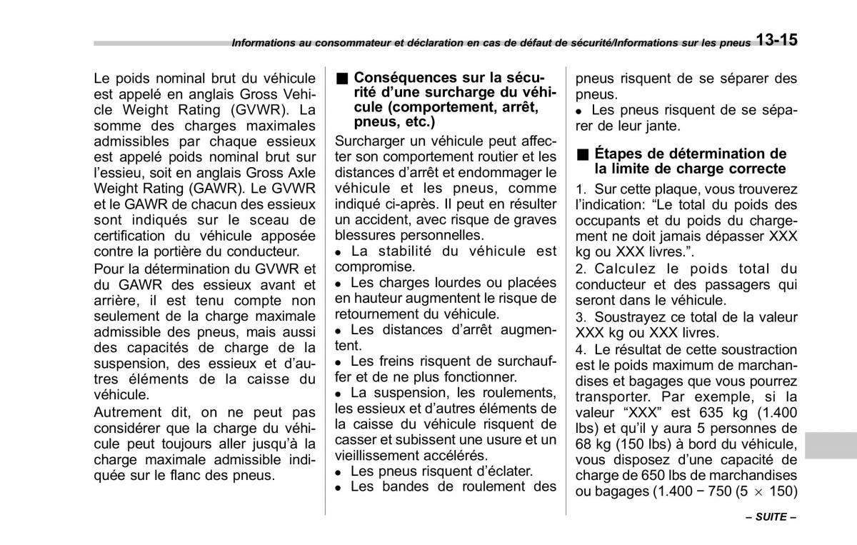 Subaru Outback Legacy V 5 manuel du proprietaire / page 614