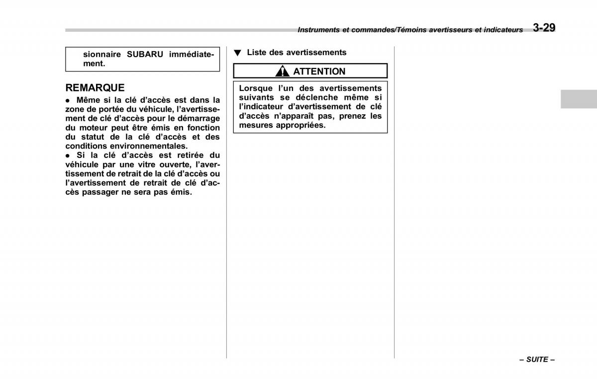 Subaru Outback Legacy V 5 manuel du proprietaire / page 192