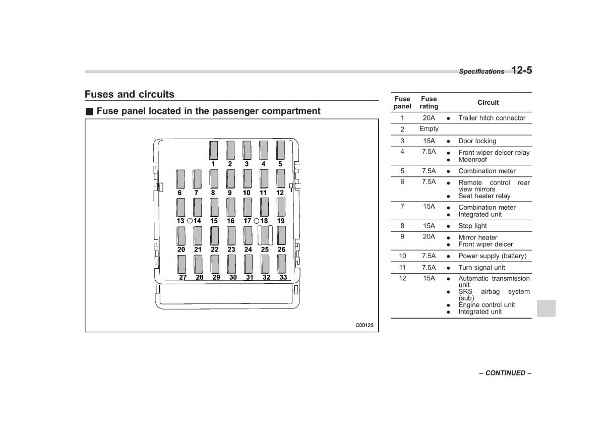 Subaru Tribeca owners manual / page 384