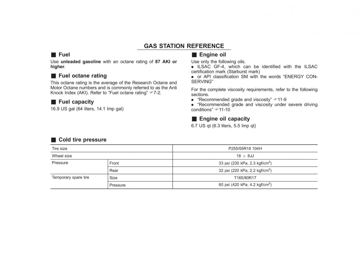 Subaru Tribeca owners manual / page 422