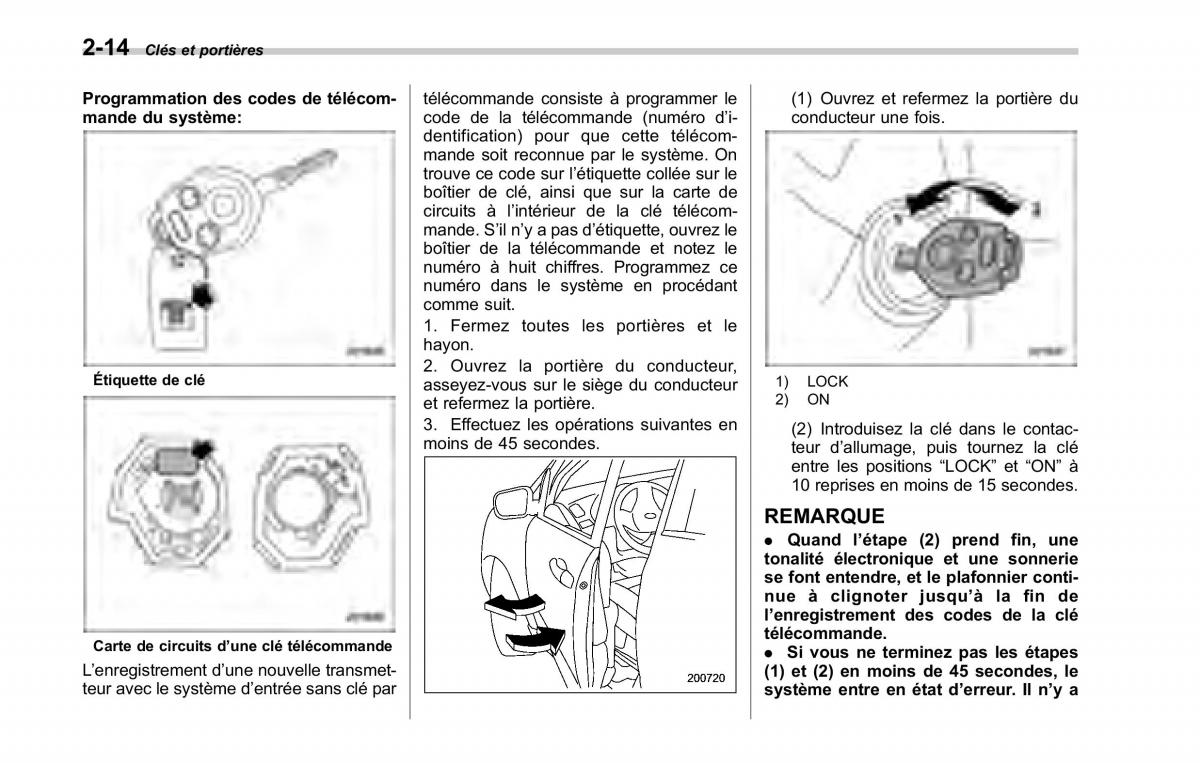 Subaru Tribeca manuel du proprietaire / page 126