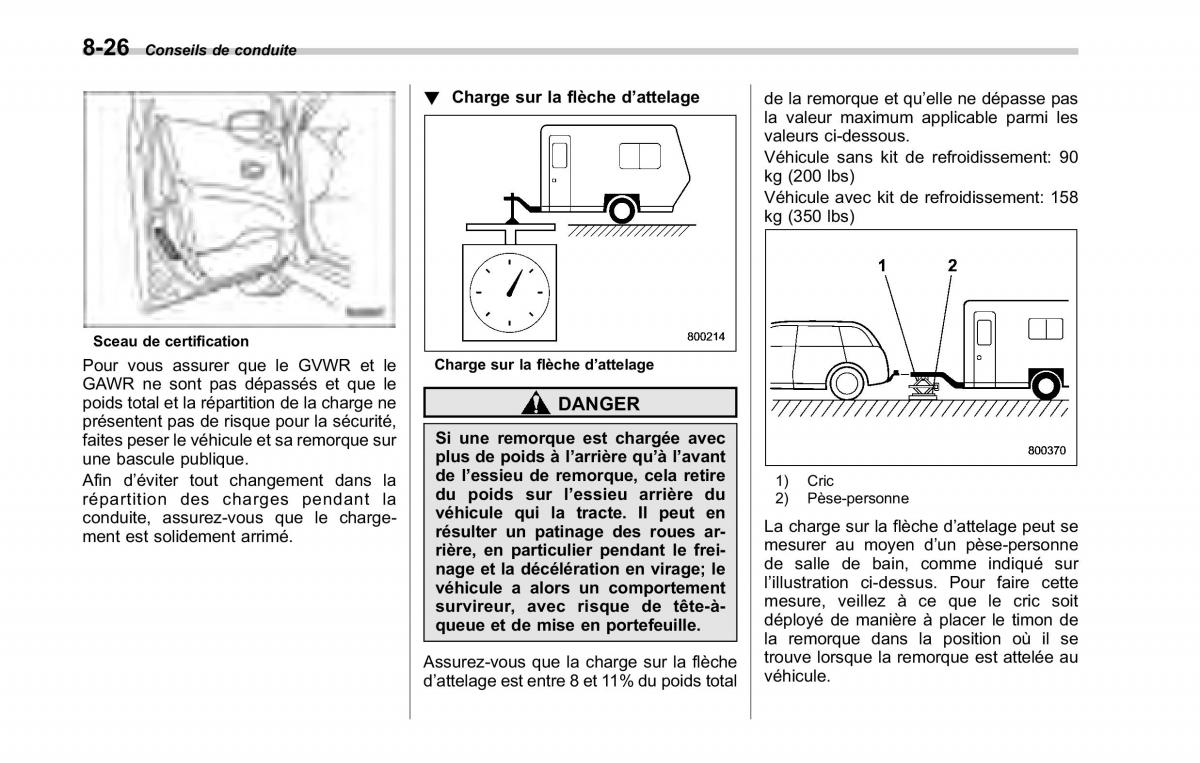 Subaru Tribeca manuel du proprietaire / page 330