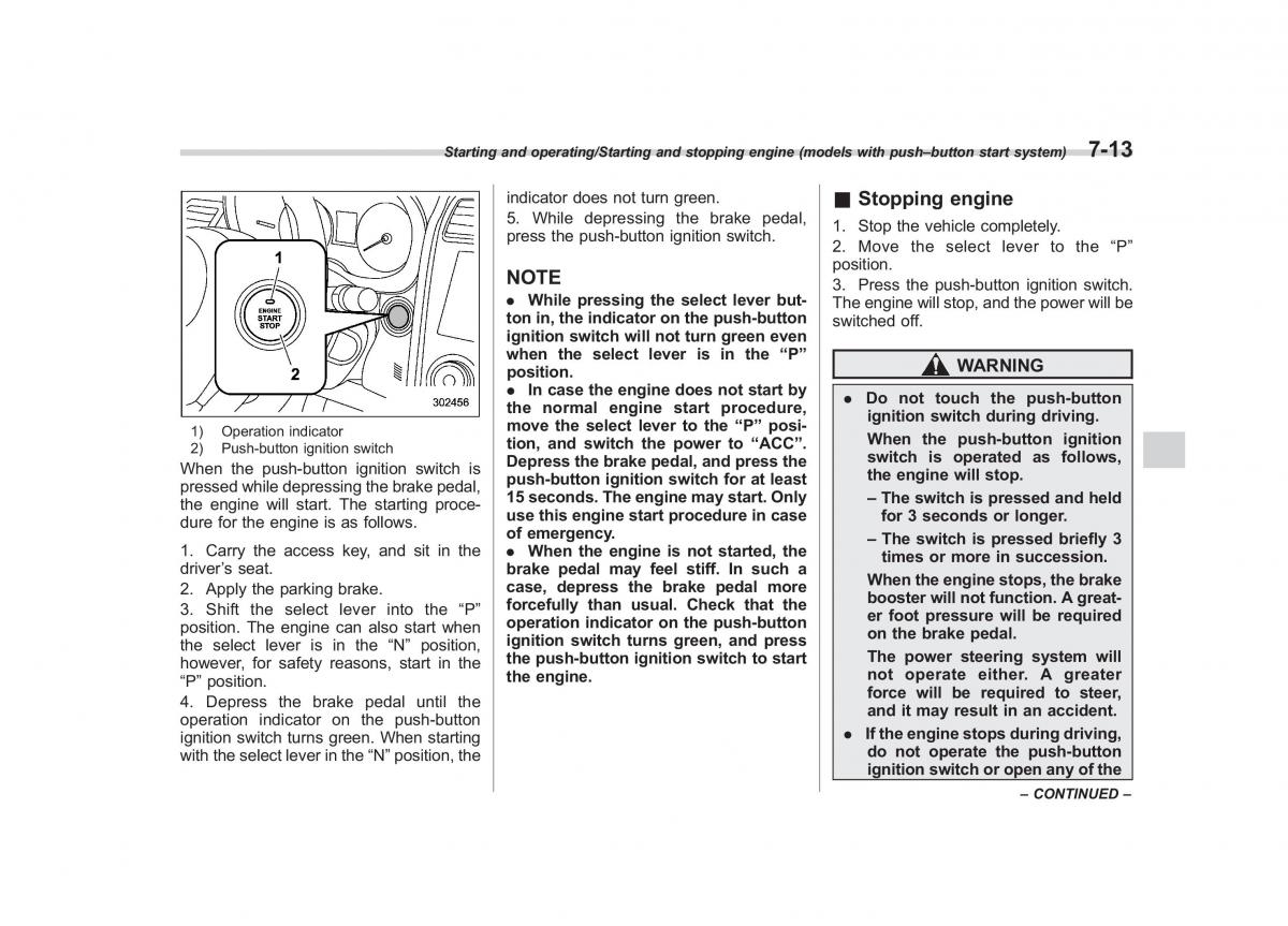 Subaru XV Crosstrek owners manual / page 416