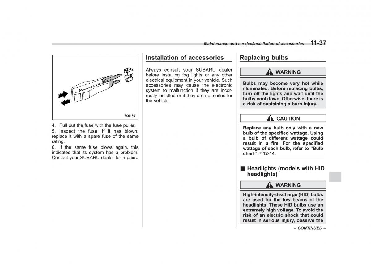 Subaru XV Crosstrek owners manual / page 540
