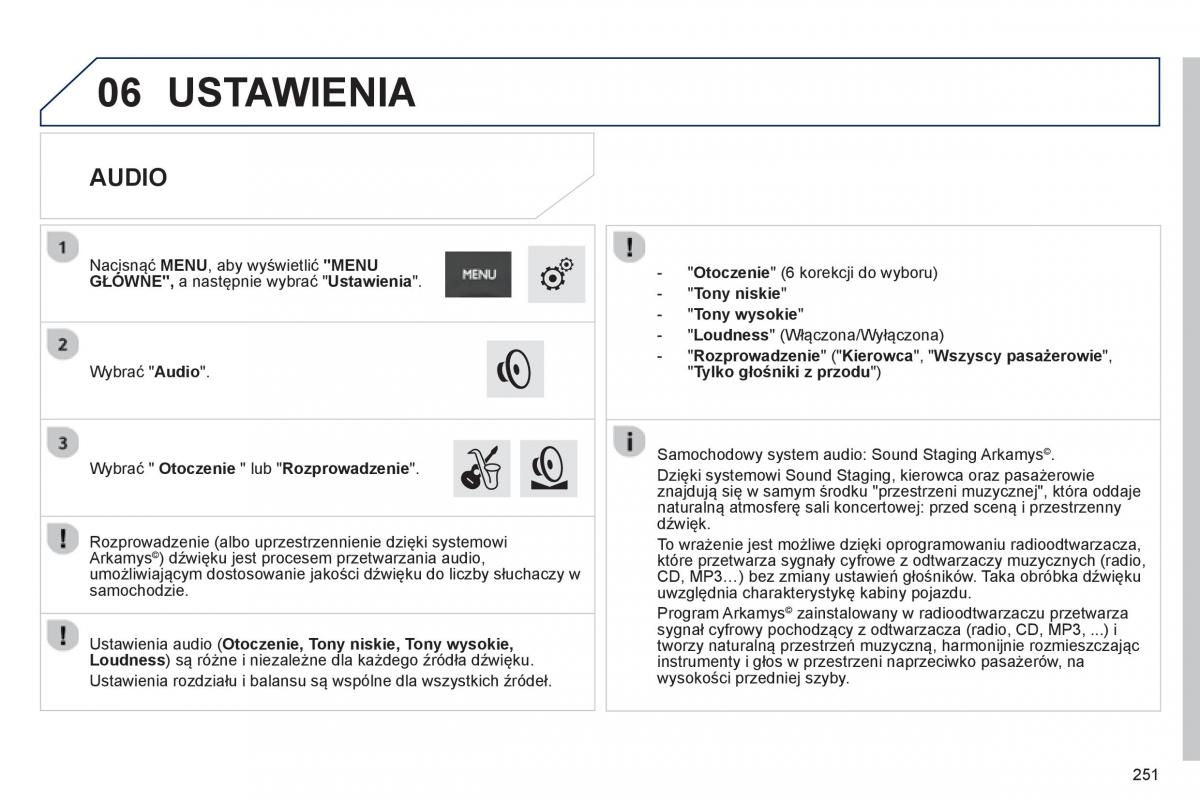 manual Peugeot 208 Peugeot 208 instrukcja / page 253