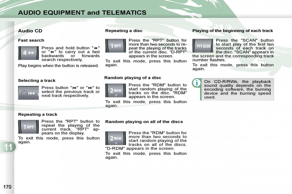Peugeot 4007 owners manual / page 166