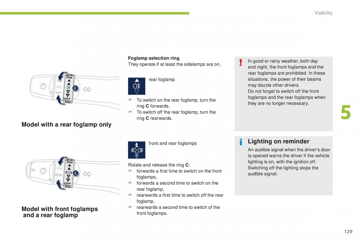 Peugeot 4008 owners manual / page 131
