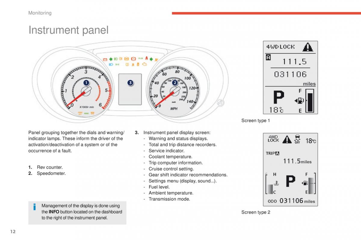 manual  Peugeot 4008 owners manual / page 14