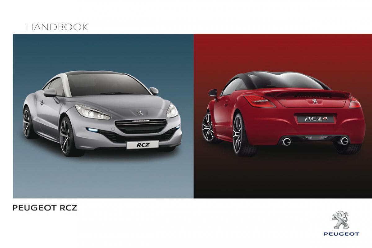 Peugeot RCZ owners manual / page 1