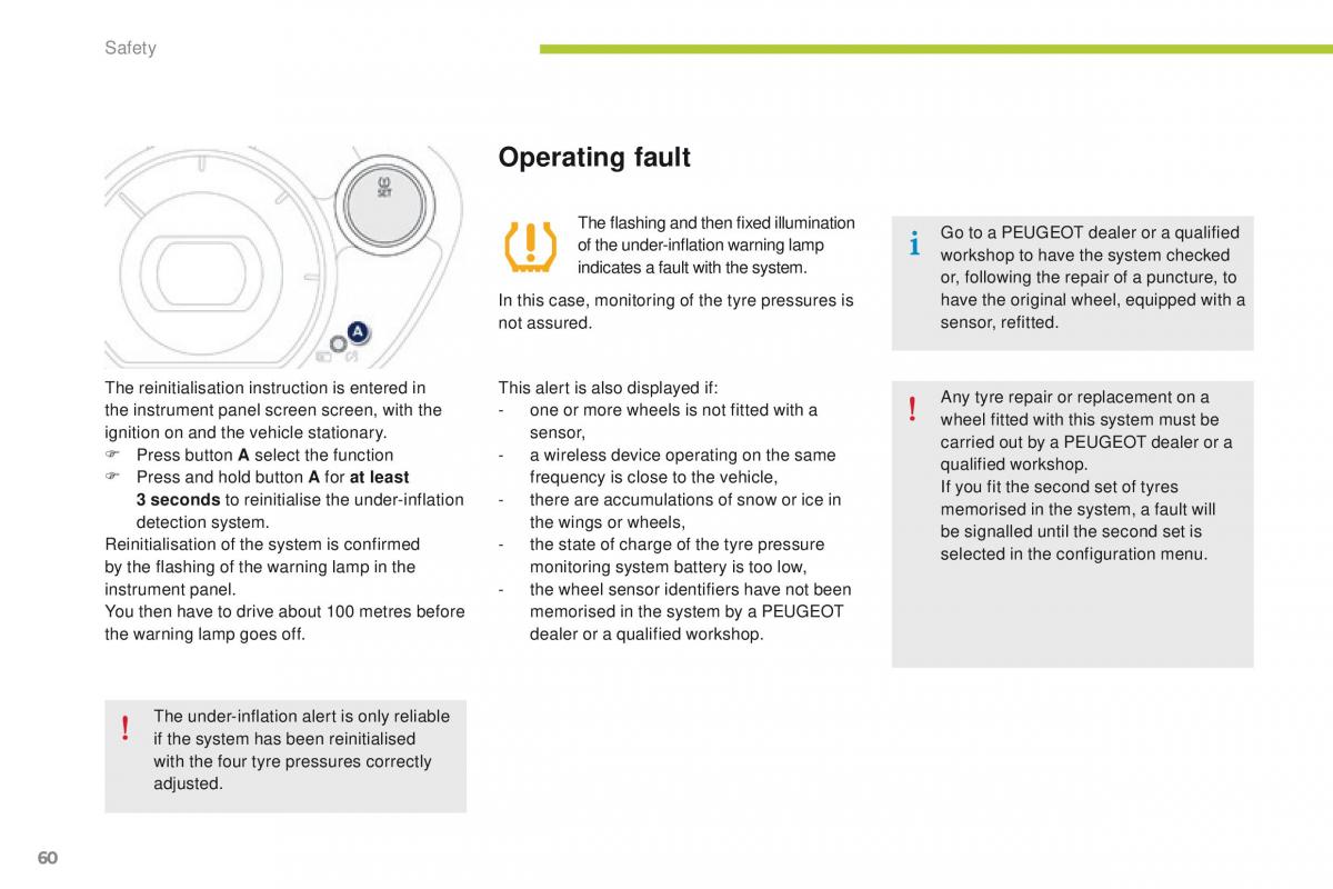 Peugeot iOn owners manual / page 62