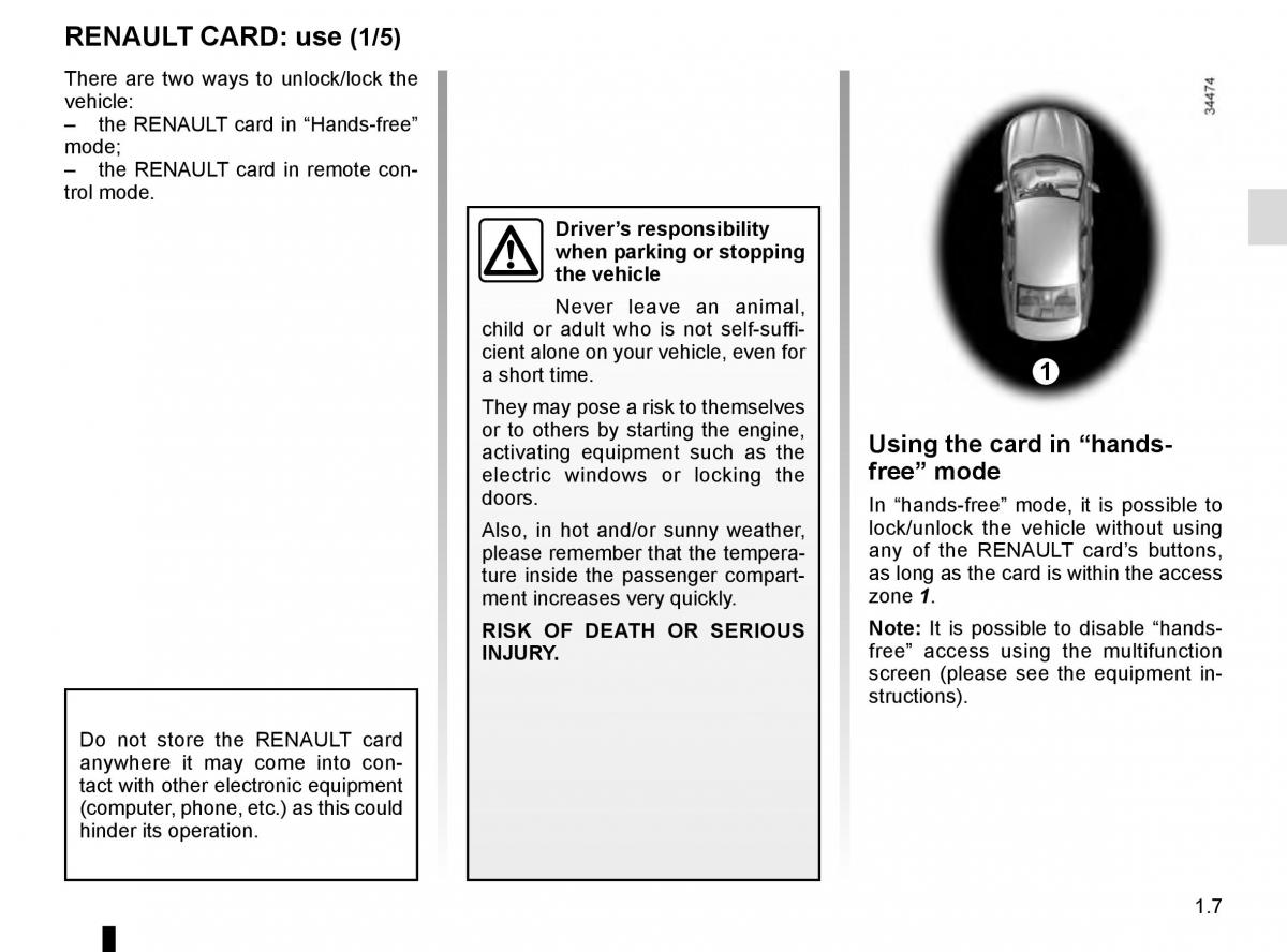 Renault Talisman owners manual / page 13