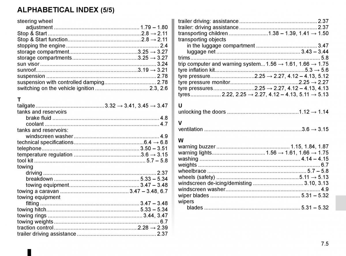 Renault Talisman owners manual / page 325