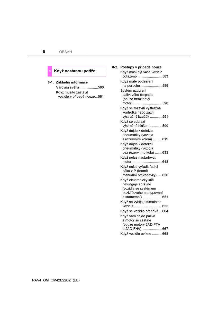 manual  Toyota RAV4 IV 4 navod k obsludze / page 6