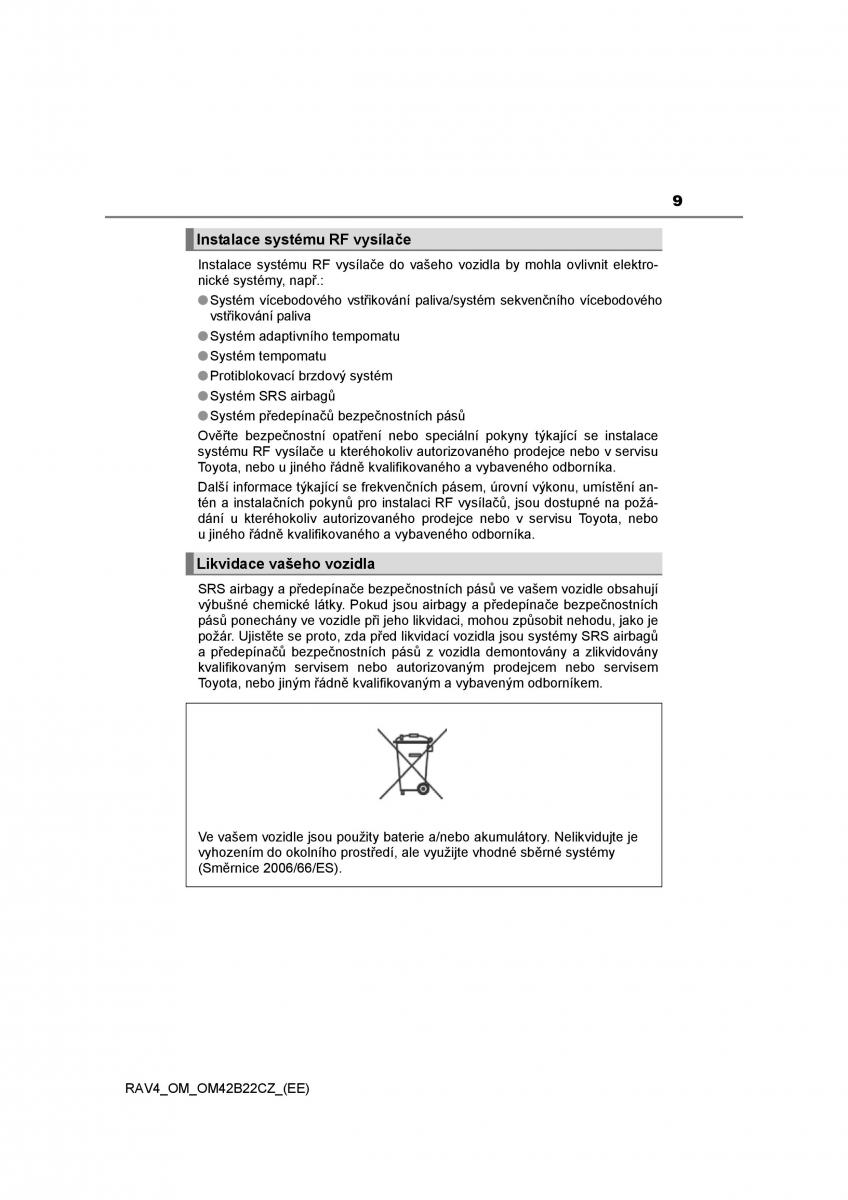 manual  Toyota RAV4 IV 4 navod k obsludze / page 9