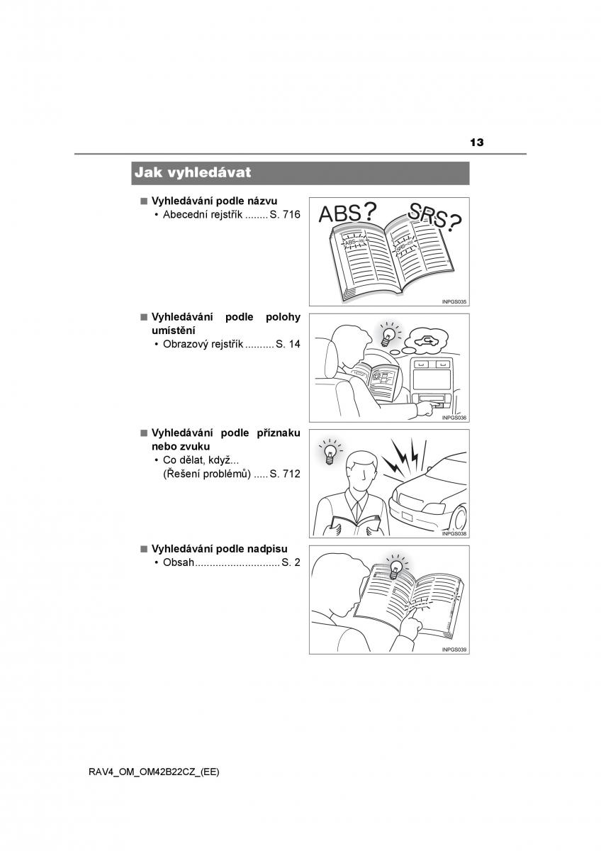 manual  Toyota RAV4 IV 4 navod k obsludze / page 13