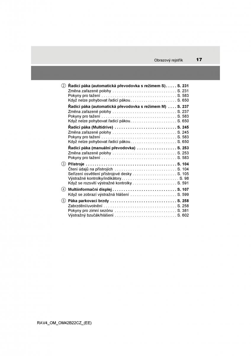 manual  Toyota RAV4 IV 4 navod k obsludze / page 17