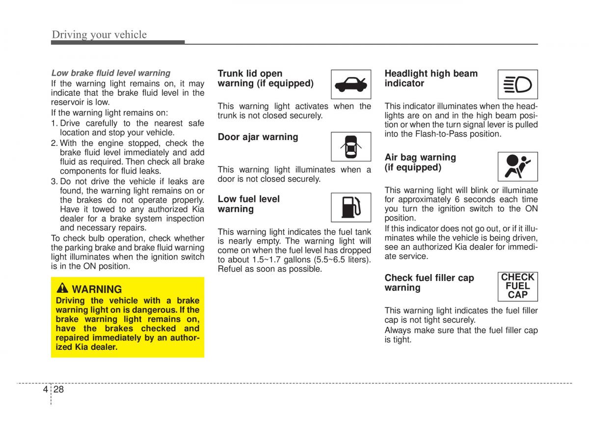 KIA Rio Pride DE owners manual / page 154