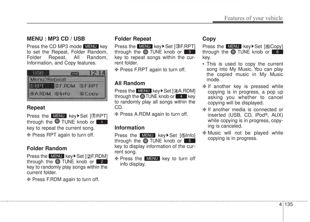 KIA Rio Pride UB owners manual / page 206