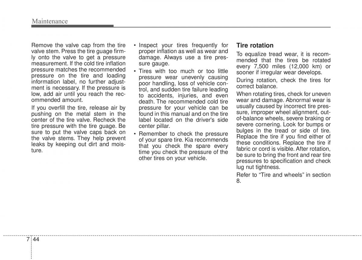 KIA Rio Pride UB owners manual / page 375