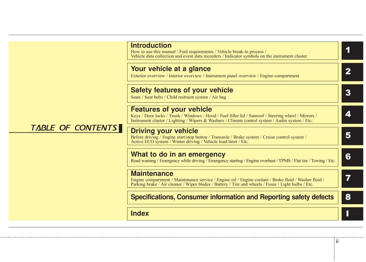 KIA Rio Pride UB owners manual / page 4