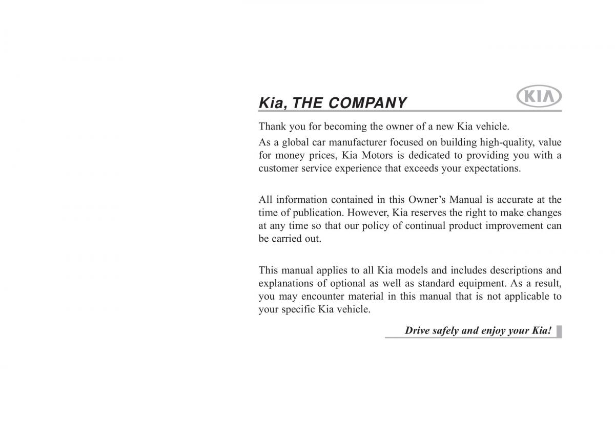 KIA Rio Pride UB owners manual / page 2