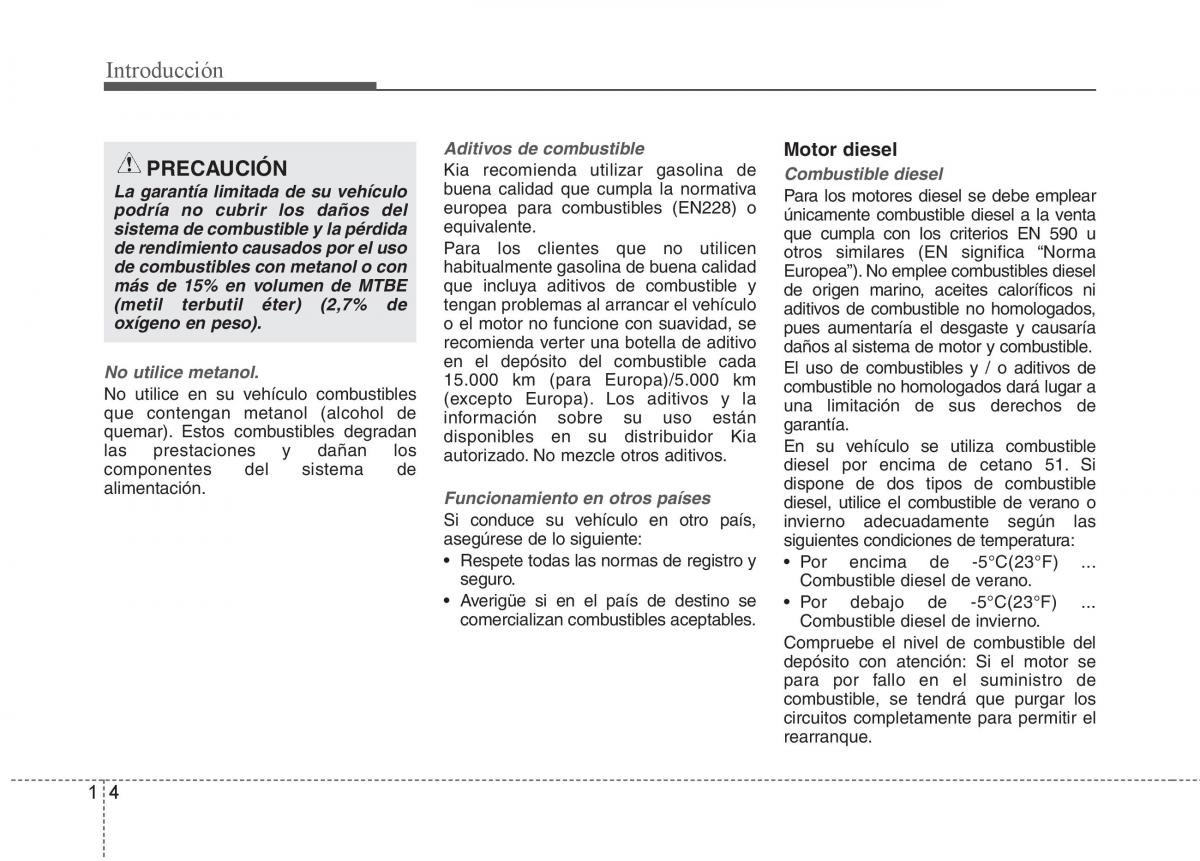 KIA Rio Pride UB manual del propietario / page 4