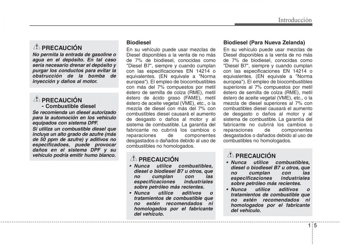 KIA Rio Pride UB manual del propietario / page 5