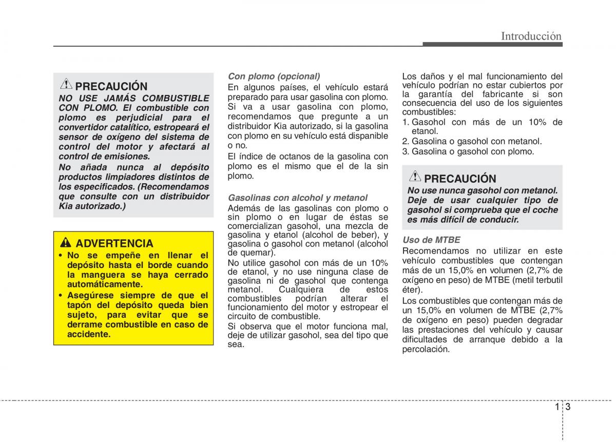 KIA Rio Pride UB manual del propietario / page 3